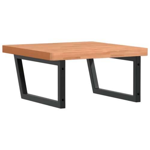 Zidna polica za Lavabo - Umivaonik od čelika i masivne bukovine - tamno smeđa i crna 60 x 60 x 4 cm 1 Trapez Cijena