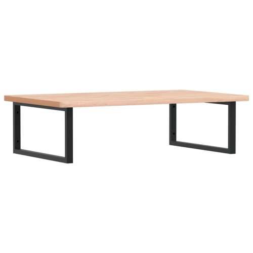 Zidna polica za Lavabo - Umivaonik od čelika i masivne bukovine Smeđa i crna 100 x 60 x 2.5 cm 1 Pravokutno Cijena