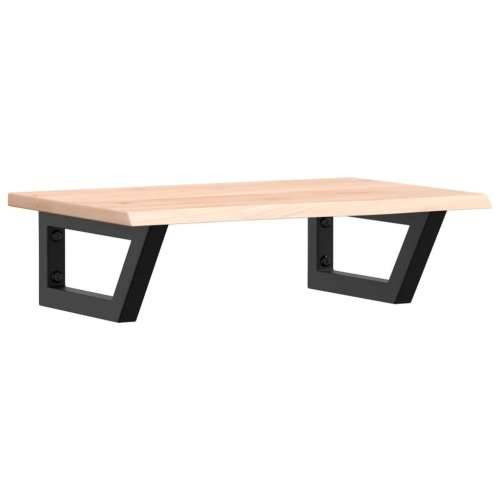 Zidna polica za Lavabo - Umivaonik od čelika i masivne hrastovine - Smeđa i crna 60 x 40 x 2 cm 1 Trapez Cijena