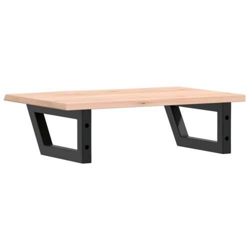 Zidna polica za Lavabo - Umivaonik od čelika i masivne hrastovine - Smeđa i crna 60 x 40 x 2 cm 1 Trapez Cijena