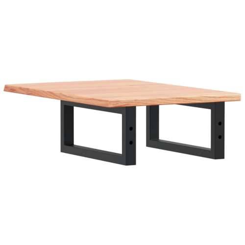 Zidna polica za Lavabo - Umivaonik od čelika i masivne hrastovine svijetlo smeđa i crna 40 x 60 x 2 cm 1 Pravokutno Cijena