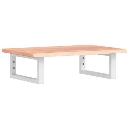 Zidna polica za Lavabo - Umivaonik od čelika i masivne hrastovine - svijetlo smeđa i bijela 60 x 40 x 2 cm 1 Pravokutno Cijena