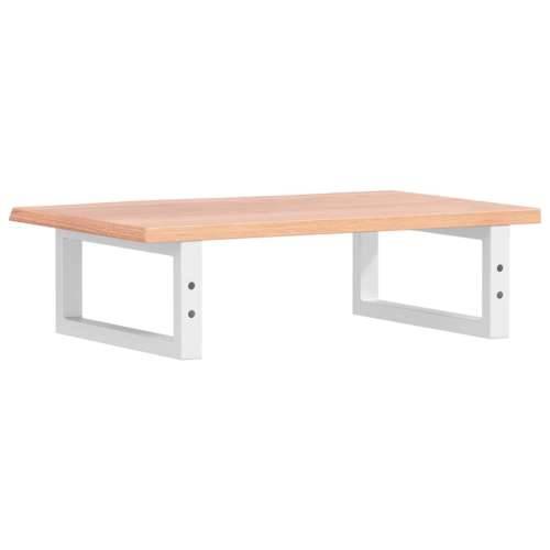 Zidna polica za Lavabo - Umivaonik od čelika i masivne hrastovine - svijetlo smeđa i bijela 60 x 40 x 2 cm 1 Pravokutno Cijena