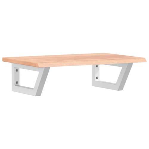 Zidna polica za Lavabo - Umivaonik od čelika i masivne hrastovine - svijetlo smeđa i bijela 60 x 40 x 2 cm 1 Trapez Cijena