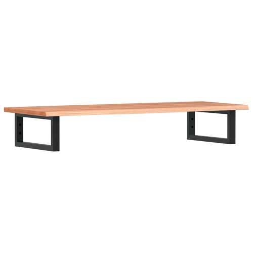 Zidna polica za Lavabo - Umivaonik od čelika i masivne hrastovine - svijetlo smeđa i crna 100 x 40 x 2 cm 1 Pravokutno Cijena