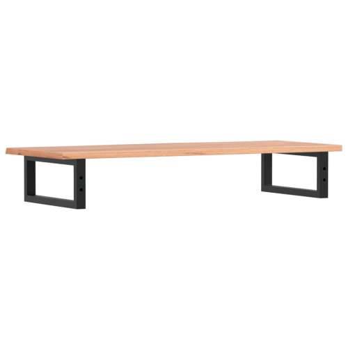 Zidna polica za Lavabo - Umivaonik od čelika i masivne hrastovine - svijetlo smeđa i crna 100 x 40 x 2 cm 1 Pravokutno Cijena