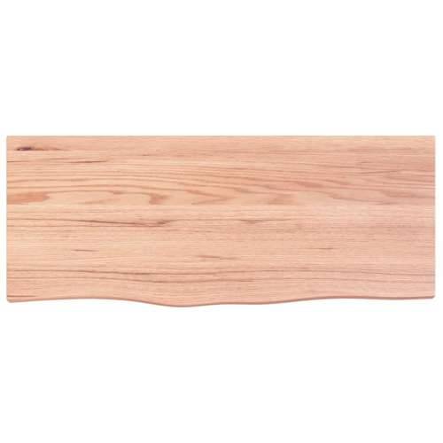 Zidna polica za Lavabo - Umivaonik od čelika i masivne hrastovine - svijetlo smeđa i crna 100 x 40 x 2 cm 1 Pravokutno Cijena