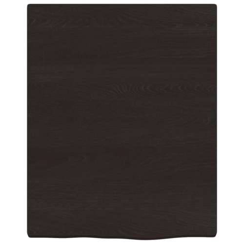 Zidna polica za Lavabo - Umivaonik od čelika i masivne hrastovine - tamno smeđe i bijele boje 40 x 50 x 2 cm 1 Trapez Cijena