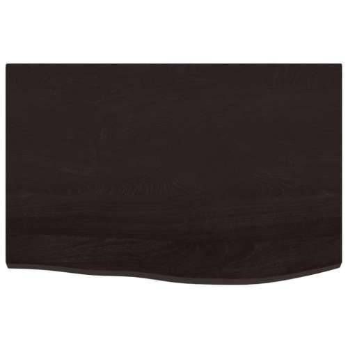 Zidna polica za Lavabo - Umivaonik od čelika i masivne hrastovine - tamno smeđa i crna 60 x 40 x 2 cm 1 Trapez Cijena
