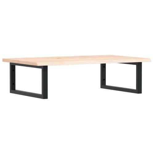 Zidna polica za Lavabo - Umivaonik od čelika i masivne hrastovine - Smeđa i crna 80 x 50 x 2 cm 1 Pravokutno Cijena