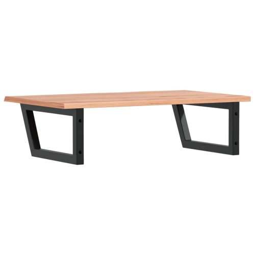 Zidna polica za Lavabo - Umivaonik od čelika i masivne hrastovine - svijetlo smeđa i crna 80 x 50 x 2 cm 1 Trapez Cijena