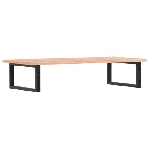 Zidna polica za Lavabo - Umivaonik od čelika i masivne hrastovine svijetlo smeđa i crna 100 x 50 x 2 cm 1 Pravokutno Cijena