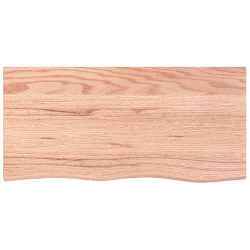 Zidna polica za Lavabo - Umivaonik od čelika i masivne hrastovine svijetlo smeđa i crna 100 x 50 x 2 cm 1 Pravokutno Cijena