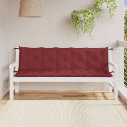 Jastuci za vrtnu klupu 2 kom Crvena vina 180x50x7 cm tkanina - prošarana crvena boja vina 180 x 50 x 7 cm 1 Cijena