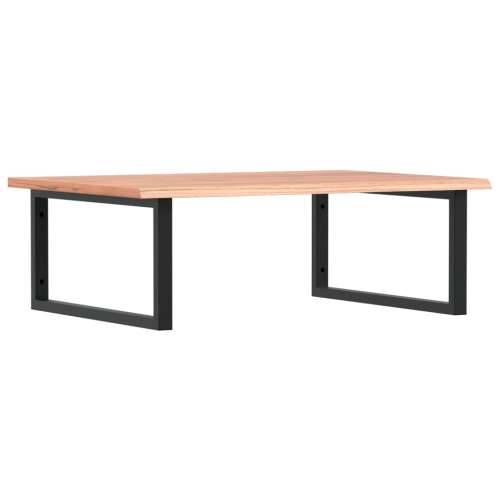 Zidna polica za Lavabo - Umivaonik od čelika i masivne hrastovine - svijetlo smeđa i crna 80 x 60 x 2 cm 1 Pravokutno Cijena