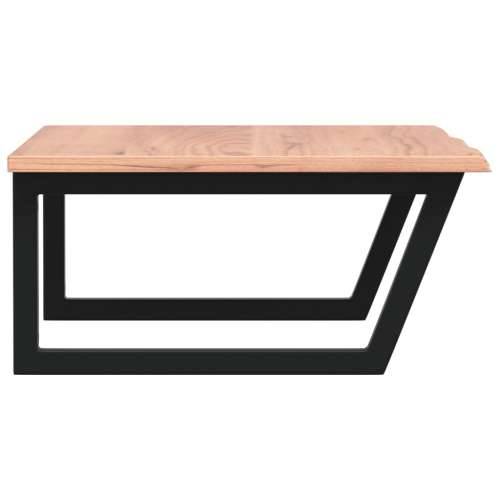 Zidna polica za Lavabo - Umivaonik od čelika i masivne hrastovine - svijetlo smeđa i crna 80 x 60 x 2 cm 1 Trapez Cijena