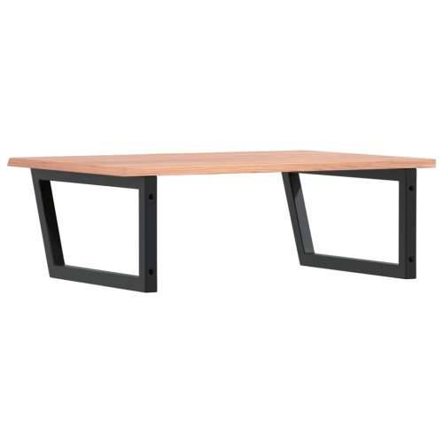 Zidna polica za Lavabo - Umivaonik od čelika i masivne hrastovine - svijetlo smeđa i crna 80 x 60 x 2 cm 1 Trapez Cijena