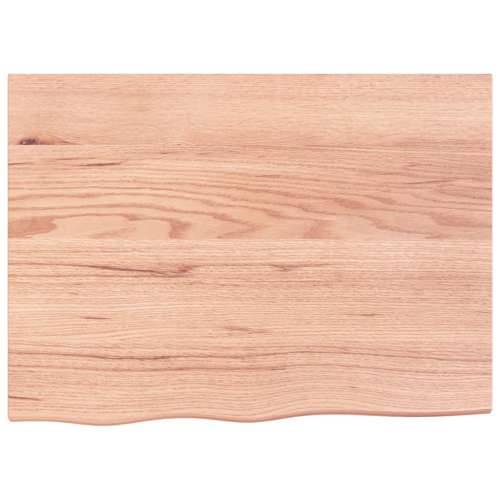 Zidna polica za Lavabo - Umivaonik od čelika i masivne hrastovine - svijetlo smeđa i crna 80 x 60 x 2 cm 1 Trapez Cijena