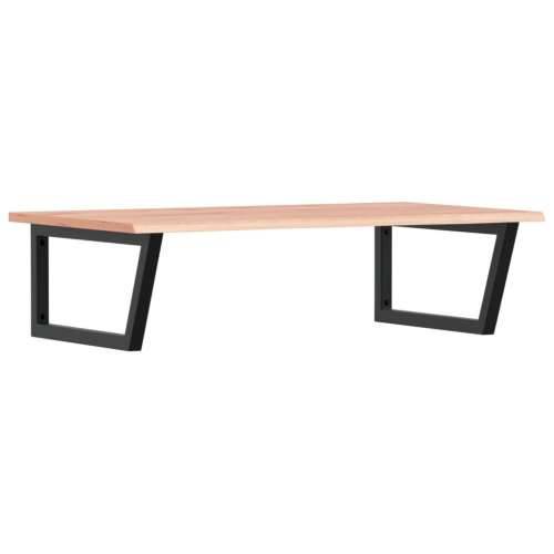 Zidna polica za Lavabo - Umivaonik od čelika i masivne hrastovine svijetlo smeđa i crna 100 x 60 x 2 cm 1 Trapez Cijena