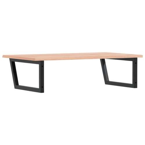 Zidna polica za Lavabo - Umivaonik od čelika i masivne hrastovine svijetlo smeđa i crna 100 x 60 x 2 cm 1 Trapez Cijena