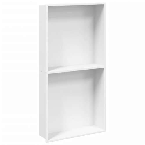 Niša za tuš mat bijela 32x62x9 cm nehrđajući čelik - Bijela Cijena