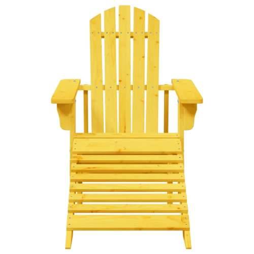 Stolica Adirondack od masivne jelovine s otomanom žuta - Žuta 1 Cijena