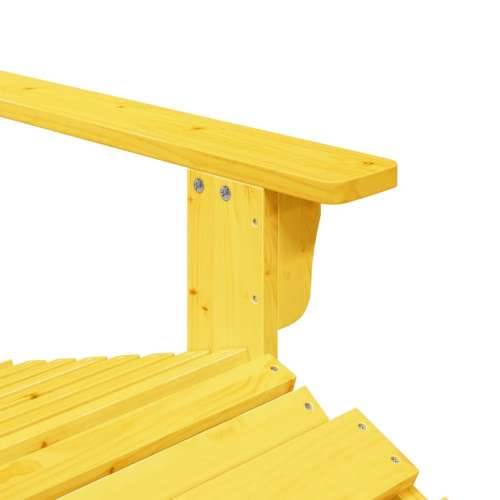 Stolica Adirondack od masivne jelovine s otomanom žuta - Žuta 1 Cijena