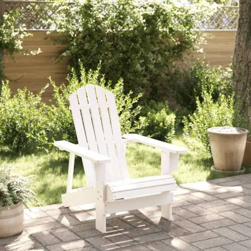 Stolica Adirondack bijela 69 x 85 x 90,5 cm od masivne jelovine - Bijela 1 Cijena