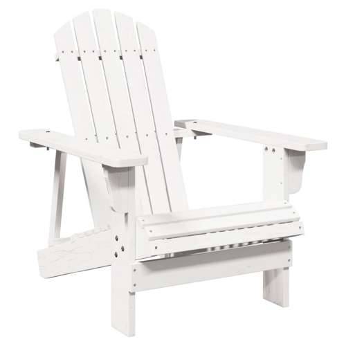 Stolica Adirondack bijela 69 x 85 x 90,5 cm od masivne jelovine - Bijela 1 Cijena