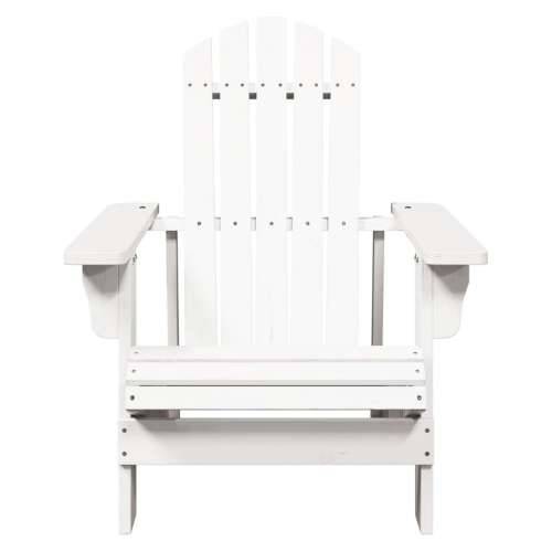 Stolica Adirondack bijela 69 x 85 x 90,5 cm od masivne jelovine - Bijela 1 Cijena