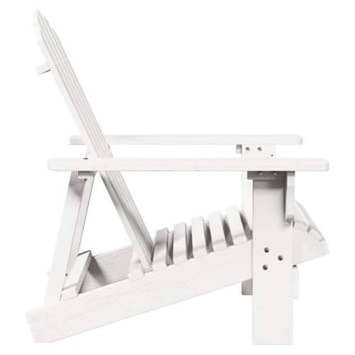 Stolica Adirondack bijela 69 x 85 x 90,5 cm od masivne jelovine - Bijela 1 Cijena