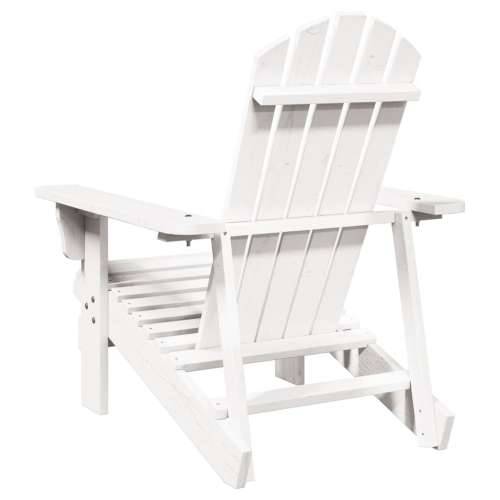 Stolica Adirondack bijela 69 x 85 x 90,5 cm od masivne jelovine - Bijela 1 Cijena