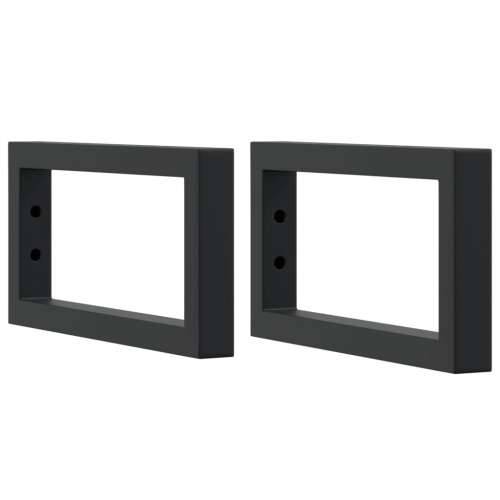 Nosači polica za Lavabo - Umivaonik 2 kom crni pravokutni čelični - Crna 15 x 30 cm 1 Pravokutno Cijena
