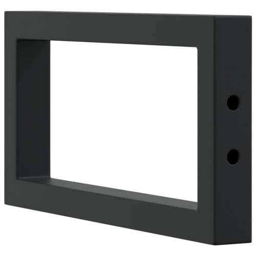 Nosači polica za Lavabo - Umivaonik 2 kom crni pravokutni čelični - Crna 15 x 30 cm 1 Pravokutno Cijena