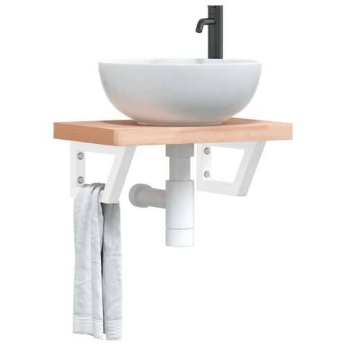 Nosači polica za Lavabo - Umivaonik 2 kom bijeli trapezni čelični - Bijela 15 x 30 cm 1 Trapez Cijena