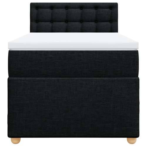 Krevet s oprugama i madracem crni 90x200 cm od tkanine - Crna 90 x 200 cm gumbi Cijena
