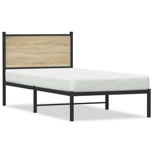 Metalni okvir kreveta bez madraca boja hrasta sonome 75x190 cm sonoma hrast 75 x 190 cm s uzglavljem Cijena