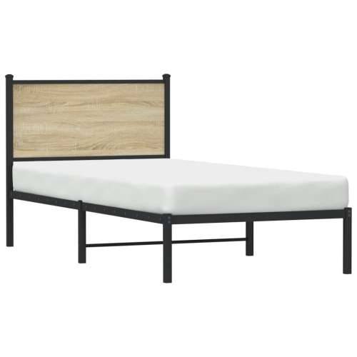 Metalni okvir kreveta bez madraca boja hrasta sonome 75x190 cm sonoma hrast 75 x 190 cm s uzglavljem Cijena