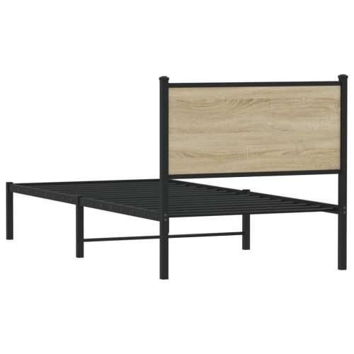 Metalni okvir kreveta bez madraca boja hrasta sonome 75x190 cm sonoma hrast 75 x 190 cm s uzglavljem Cijena