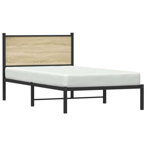 Metalni okvir kreveta bez madraca boja hrasta sonome 100x190 cm - sonoma hrast 100 x 190 cm s uzglavljem Cijena