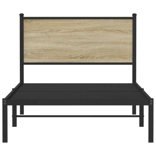Metalni okvir kreveta bez madraca boja hrasta sonome 100x190 cm - sonoma hrast 100 x 190 cm s uzglavljem Cijena