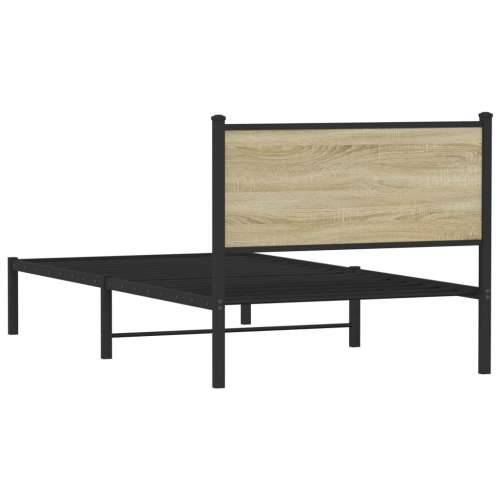Metalni okvir kreveta bez madraca boja hrasta sonome 100x190 cm - sonoma hrast 100 x 190 cm s uzglavljem Cijena