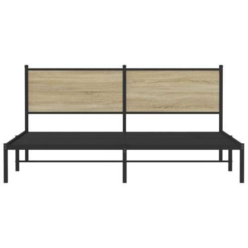Metalni okvir kreveta bez madraca boja hrasta sonome 160x200 cm - sonoma hrast 160 x 200 cm s uzglavljem Cijena