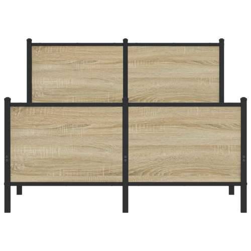 Metalni okvir kreveta bez madraca boja hrasta sonome 120x190 cm - sonoma hrast 120 x 190 cm s uzglavljem i podnožjem Cijena