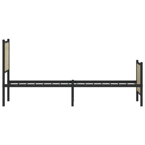 Metalni okvir kreveta bez madraca boja hrasta sonome 120x190 cm - sonoma hrast 120 x 190 cm s uzglavljem i podnožjem Cijena