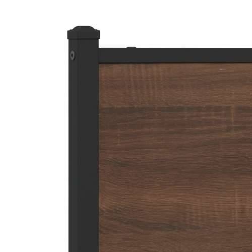 Metalni okvir kreveta bez madraca smeđi hrast 80x200 cm Smeđi hrast 80 x 200 cm s uzglavljem i niskim podnožjem Cijena