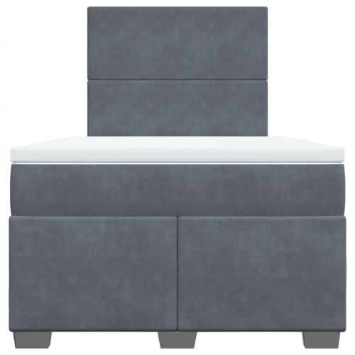 Box spring krevet s madracem tamnosivi 120 x 200 cm baršunasti - Tamno siva 120 x 200 cm Gladak dizajn Cijena
