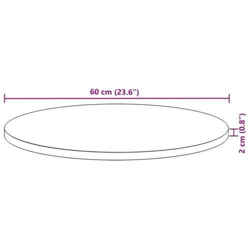 Okrugla stolna ploča Ø 60 x 2 cm od masivnog bagremovog drva - Uljni premaz Ø 60 x 2 cm 1 Cijena