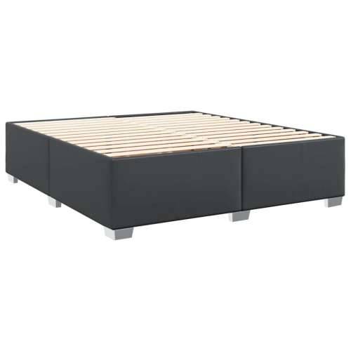 Krevet s oprugama i madracem crni 200x200 cm od umjetne kože - Crna 200 x 200 cm gumbi Cijena