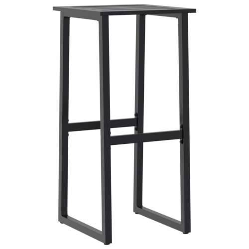 Barski stolci 2 kom crni 38x38x80 cm od čelika obloženog prahom - 2 Cijena